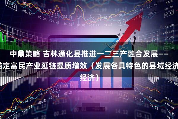 中鼎策略 吉林通化县推进一二三产融合发展——锚定富民产业延链提质增效（发展各具特色的县域经济）