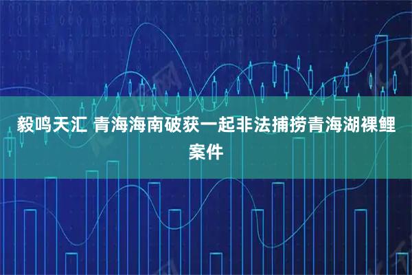 毅鸣天汇 青海海南破获一起非法捕捞青海湖裸鲤案件